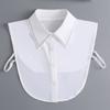 Ruffle Lapel White Fake Collar Women Detachable Collars Scarf False Collar Shirt Tie Plaid Female Removable Dickie Shirt Women