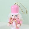 1 Stück Party Heimdekoration Rosa Gold Serie Nussknacker Marionetten Soldat 12 cm Weihnachtsbaum Anhänger Feiertagsgeschenke