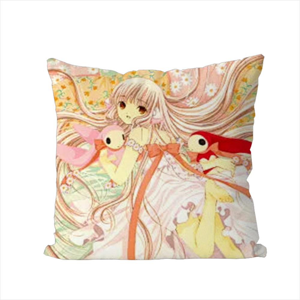 ANIME CChobits Pillow Case For Car Sofa Decorative Home Doublesided Print Plush Square Throw Pillow Cushion Cover