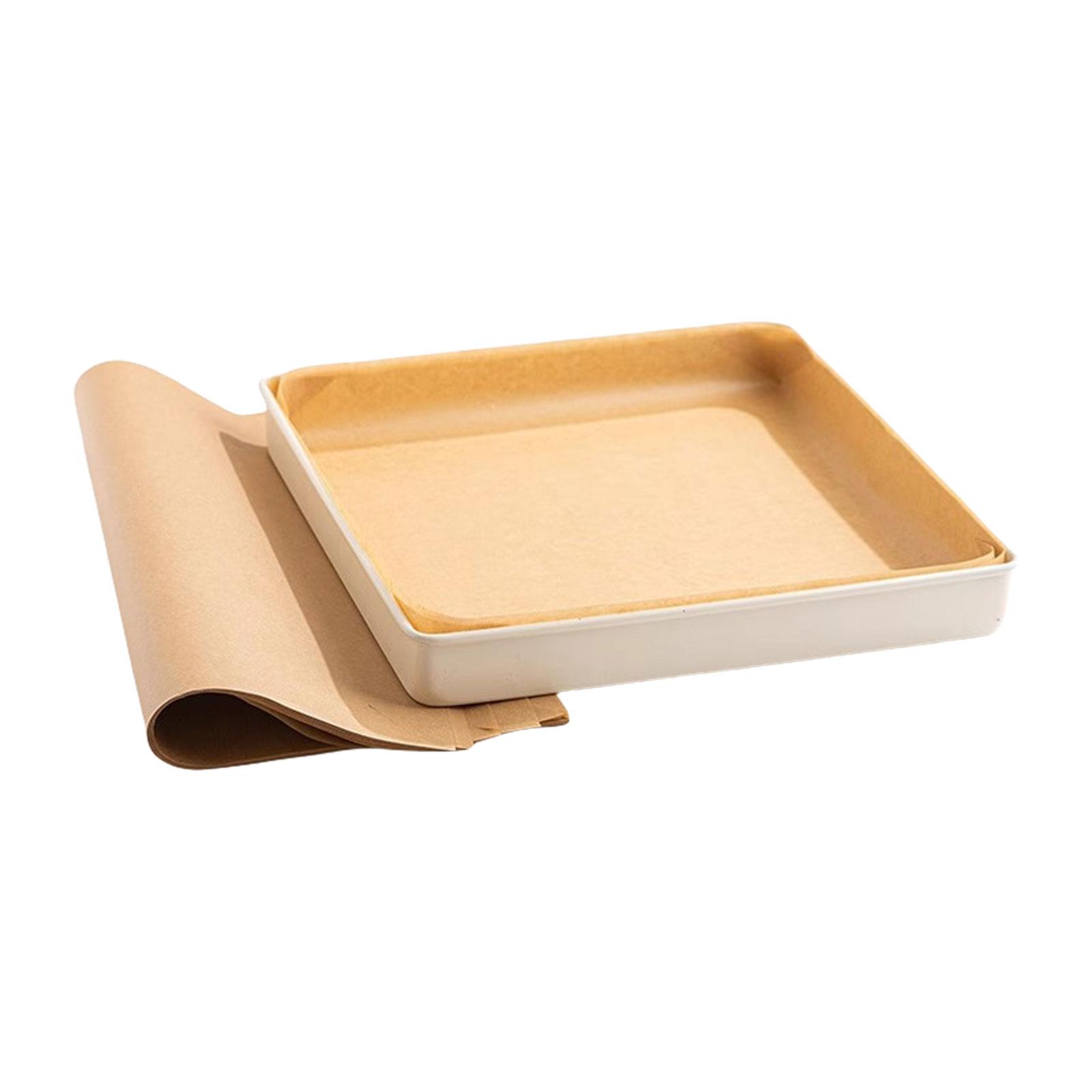 

Упаковка из 100 листов неотбеленной пергаментной бумаги 34x34 см для выпечки с антипригарным покрытием, высокой термостойкостью, для противней в половину листа