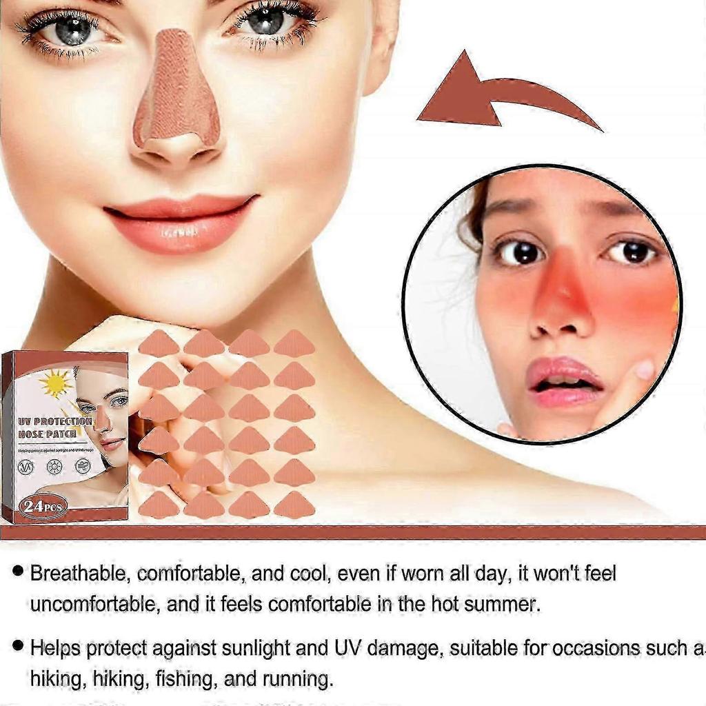 2025 Outdoor Nose Plaster Sun Nose Patch Outdoor Nose Strips Nose Protection Sun Protection For Summer Sports Sun Protection Nose Strips 48pcs