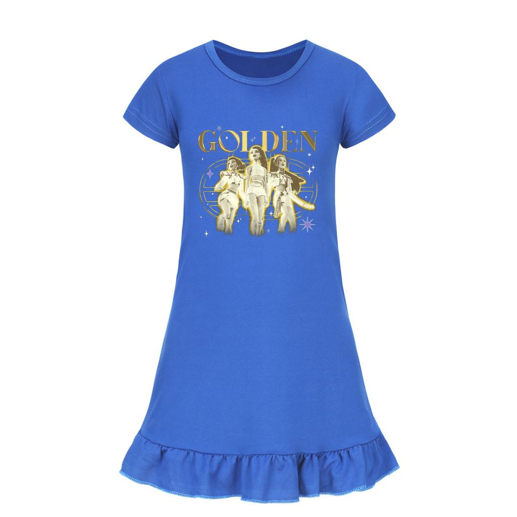 5161 Kids Girls Mira Zoey Rumi Printed Ruffle Short Sleeves Casual Dress