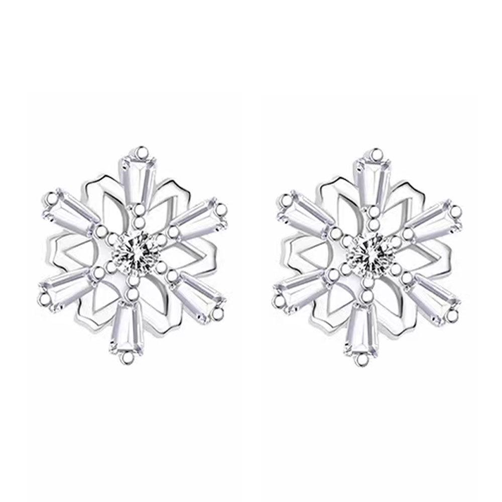 

Charming Snowflake Zircon Stud Earrings - Versatile Women s Fashion for Christmas