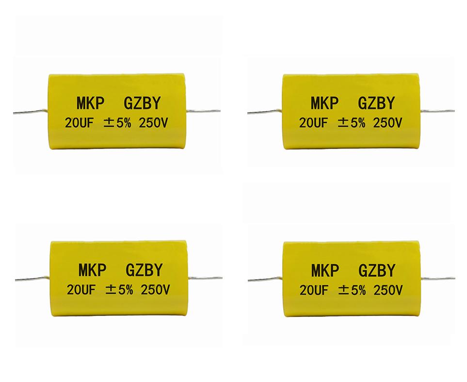 4Pcs 33uF 250V MKP Audio Capacitor Yellow Non For Speaker Crossover Frequency Division Home Theater Repair Parts