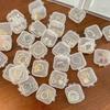 10/50/100/500PCS Transparent Square Plastic Jewelry Box Organizer With Individual Ring Slot For Rings Necklaces Earrings Storage