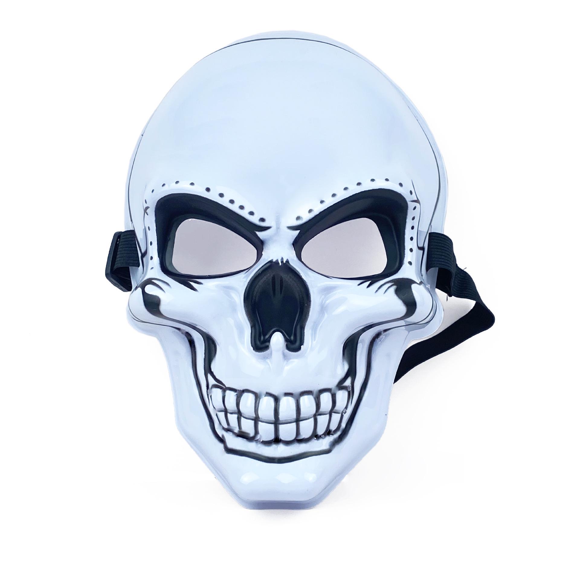 LED Skull Mask - Luminous, Horror Movie Style, Full Face, Glows in the Dark