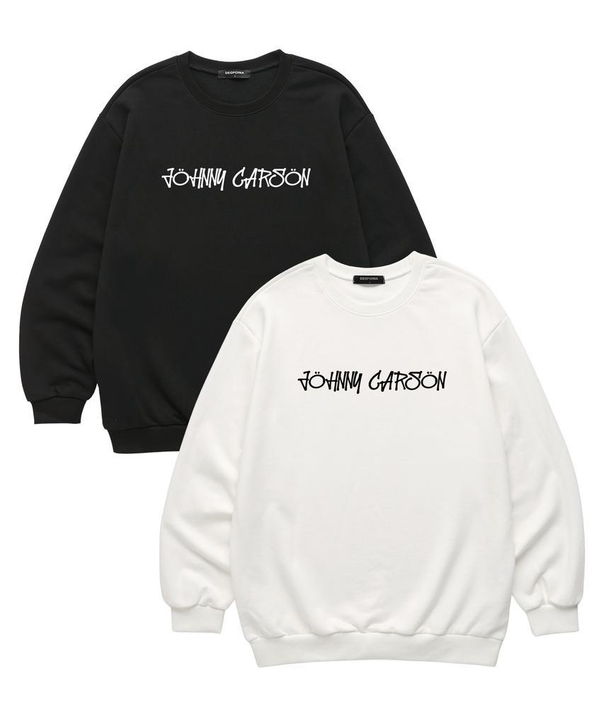 JOHNNY CARSON Classic Graffiti Logo Sweatshirt (Jclts015) Black