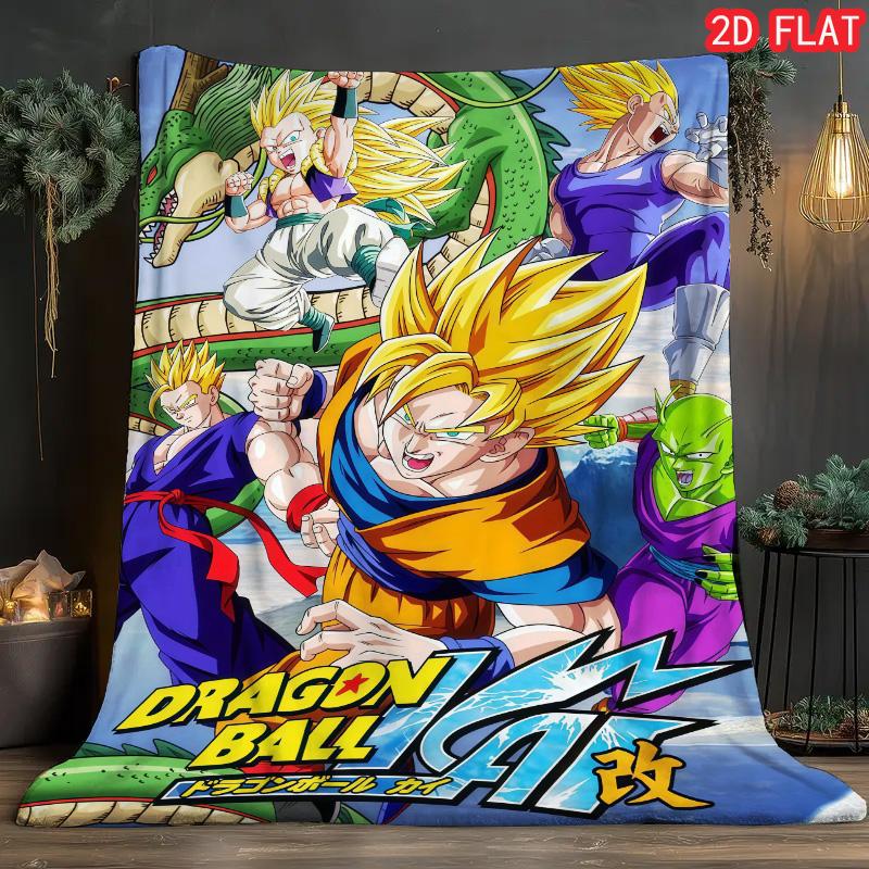 Dragon Ball Light Thin Blanket Breathable Flannel Blanket for Sofa Bed Daily Home Use THW