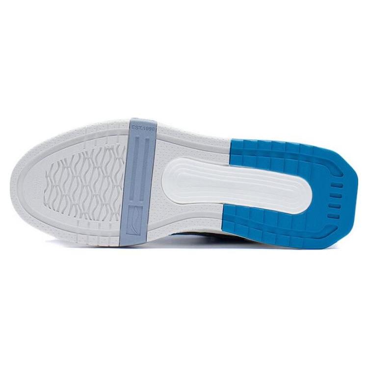 New LiNing Samchen Participate In The Stars Anti Slip Wear Resistant Low Top Skateboard Shoes Blue Gray AGCS245-2