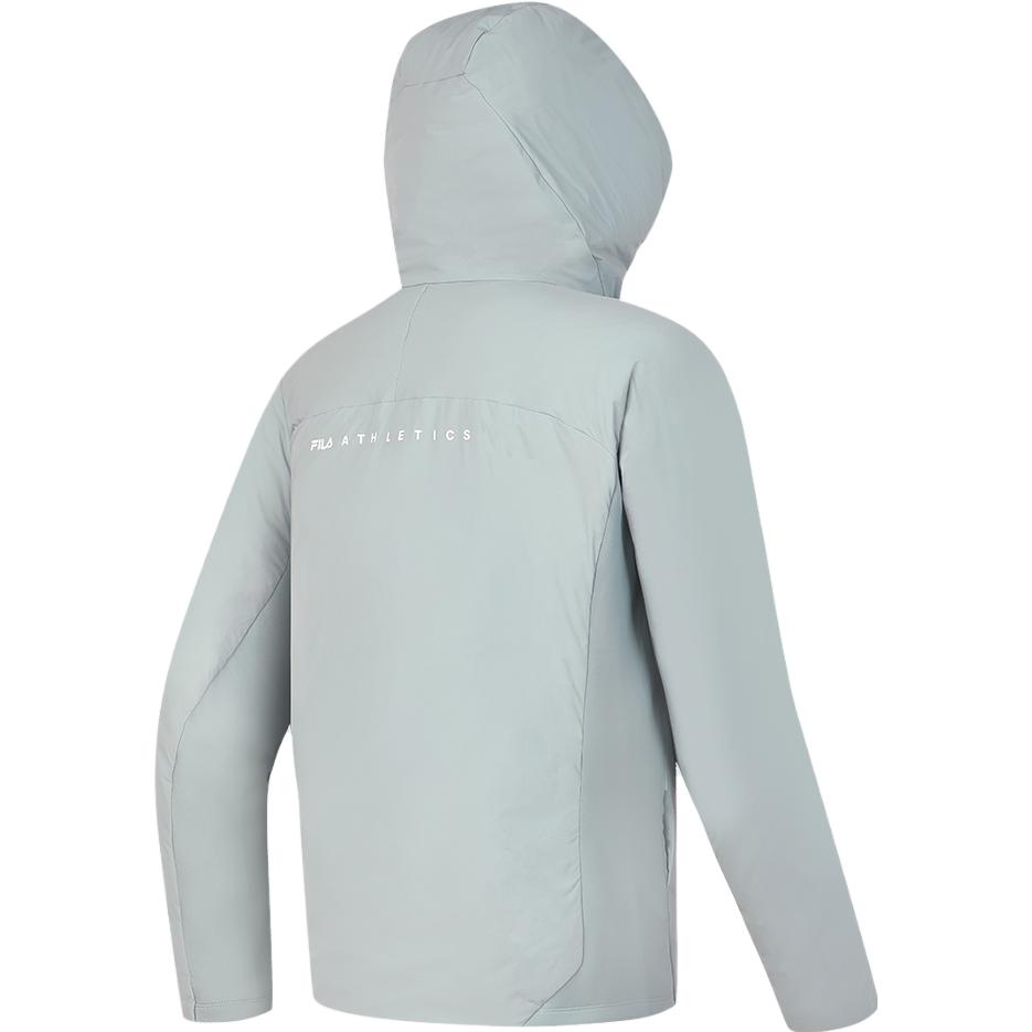 FILA Fw23 Lightweight Basic Fitness Hooded Jacket Men Outerwear Blue Gray A11M341901F-BU