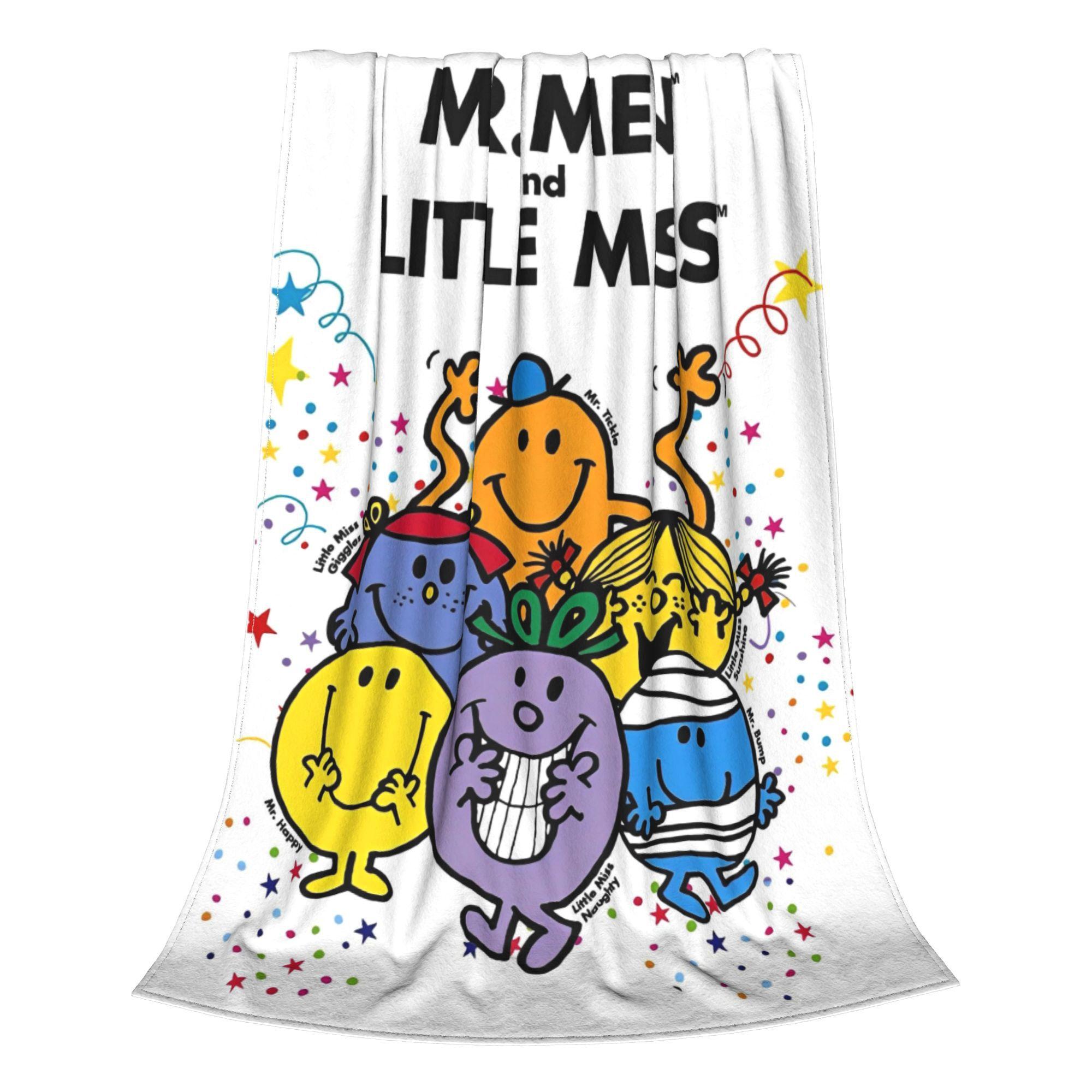 

Mr M-Men Cartoon Little M-Miss Fuzzy Blanket Characters Creative Throw Blanket Home Hotel Sofa 125*100cm Rug Piece Ultra-Soft 100x150cm