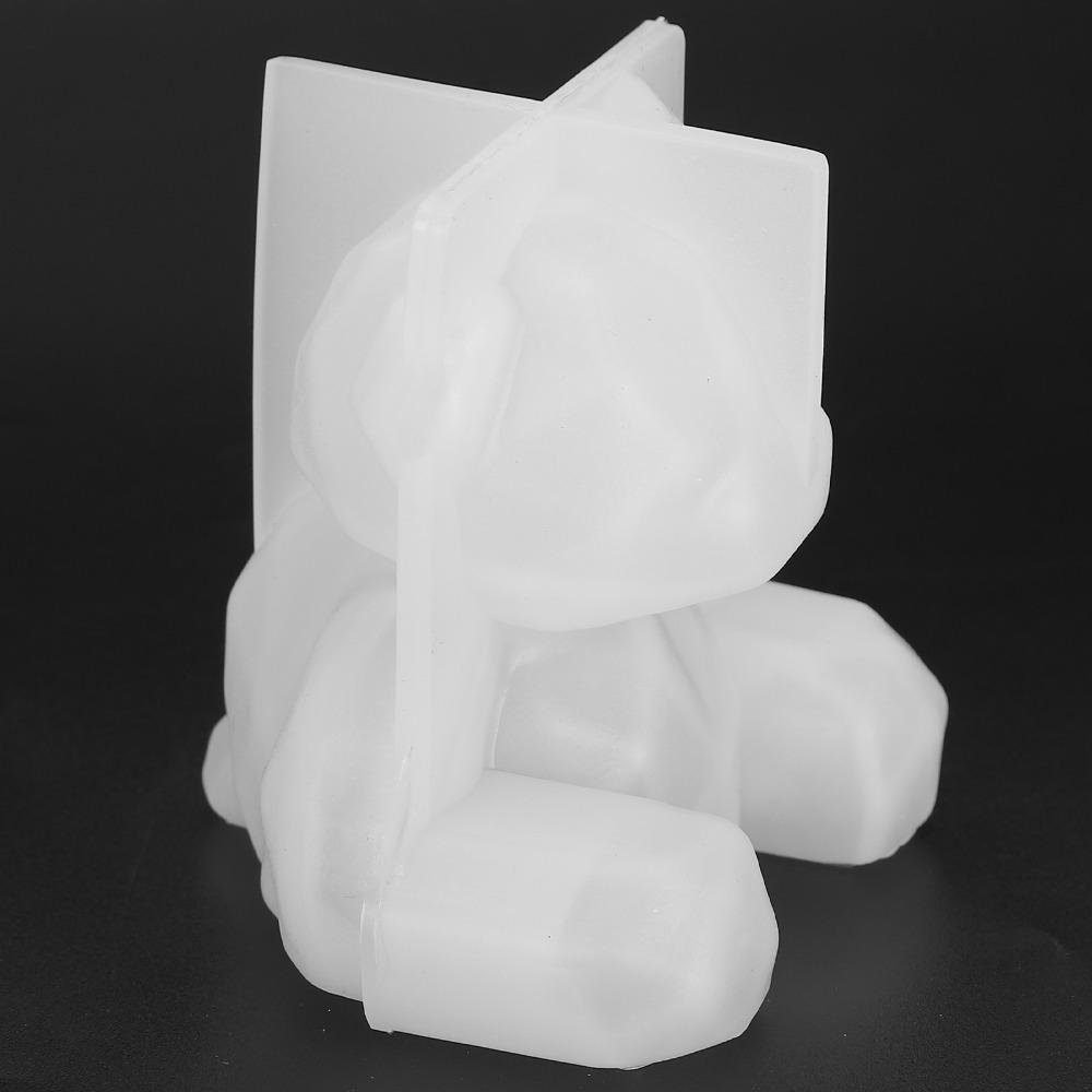 3pcs 3D Shape Animal Silicone Mould Food-Grade Silicone 3D Bear Mould Candle Making