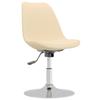 Dining Room Chairs 4 Pcs Swivel Cream Fabric