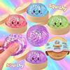 Mini Steamed Bun Squeeze Toy Simulation Bao Stress Relief Fidget Toy With Beads Sparkles Squishy Sensory Decompression Toys