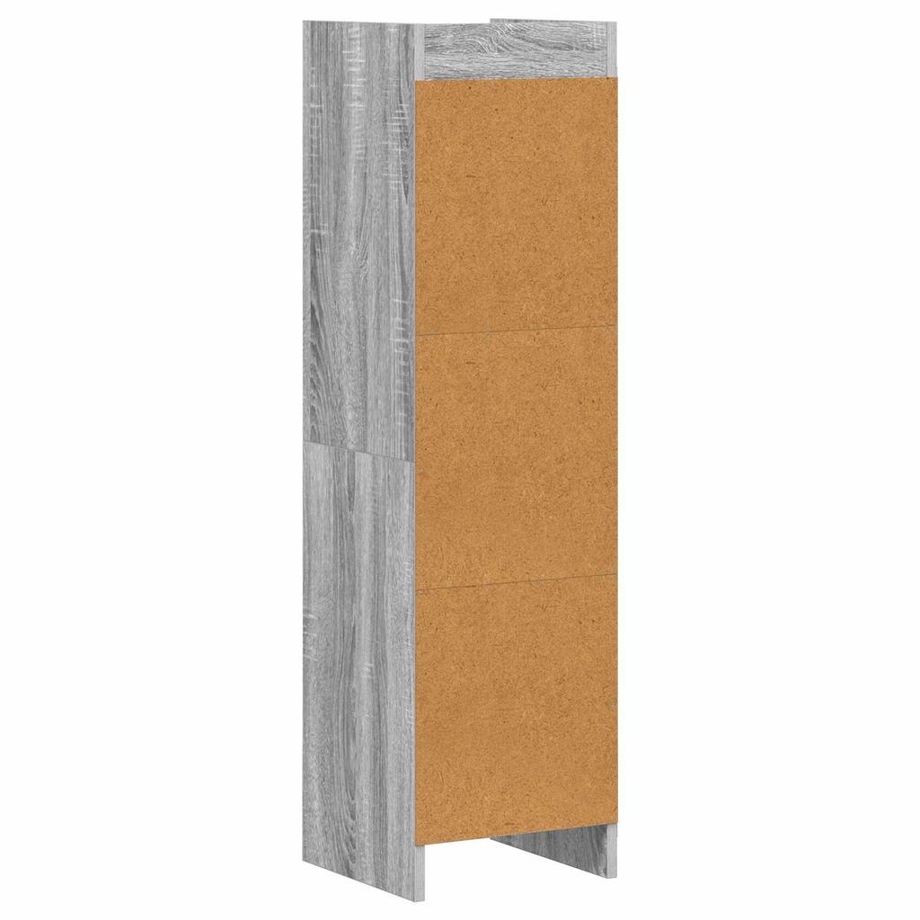 Bookshelf Grey Sonoma 30 x 30 x 111 cm Engineered Wood