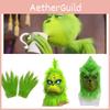 Weihnachts-Grinch-Handschuhe Furchterregendes grünes Monster Kostümzubehör