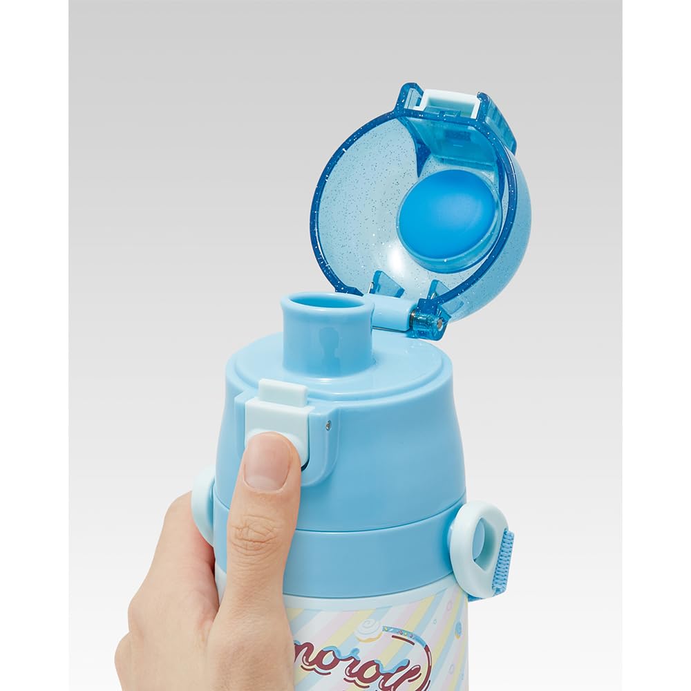 Skater Water 470ml Direct Drink 430ml Cup Drink Sanrio Cinnamoroll Fancy Snacks Weets Design Stainless Sports Water Bottle Kids' 2-Way Bottle (Direct