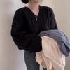 Autumn and Winter Korean Chi Retro Fried Dough Twists Thick Needle Sweater Pullover Short Sleeved Sweater Women