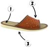 Dark women's house slippers, women's slippers, openwork slippers 42