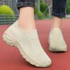 Shoes women's casual shoes new platform women's shoes solid color versatile heightening shoes flying woven breathable mesh shoes