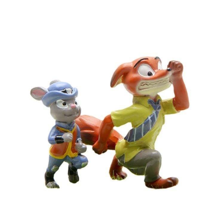 Zootopia Judy And Nick Resin Figurine Set For Gift And Decoration