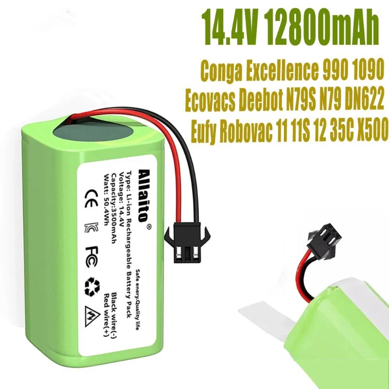 1Pcs For Conga Excellence 950 990 1090 1790 1990 Deebot N79S N79 Dn622 Eufy Robovac High-Quality 14.8V 6800Mah Li-Ion Battery