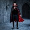 Washable Durable Gothic Costume Cape Stand-up Collar Witch Cape Halloween Hooded Cloak  Ladies