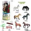 Wild Jungle Animal Models: Mini Pig, Deer, Fox, Squirrel, Elk & Raccoon Toys