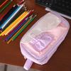Multi-layered Stationery Storage Bag Large Capacity Pen Pencil Case Macaron Color Pencil Bag  Kids