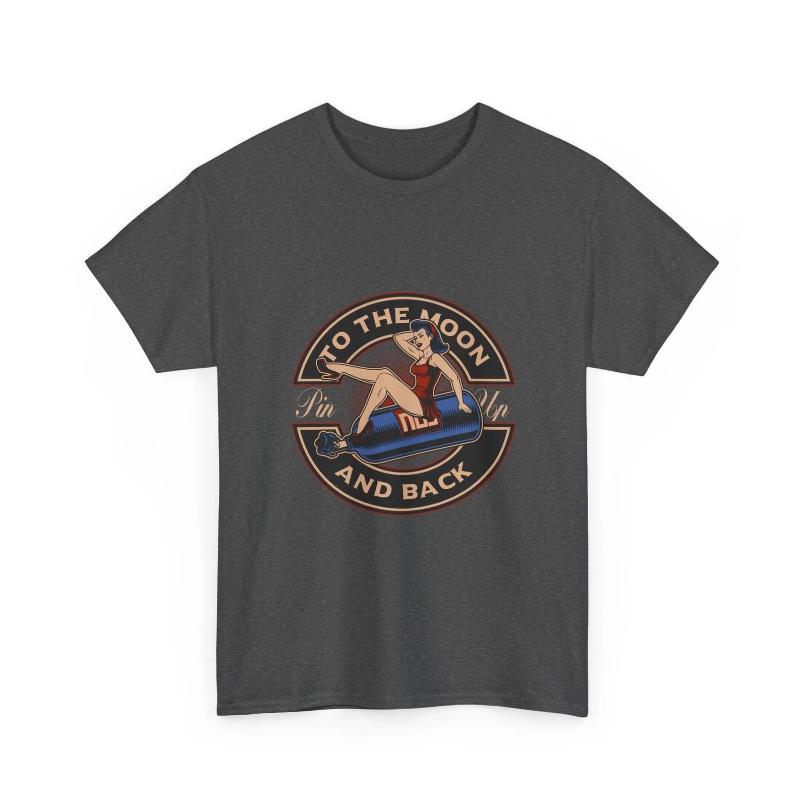 

Vintage Pinup T-Shirt, To The Moon And Back, Cotton T-Shirt, Vintage Gift Shirt XL