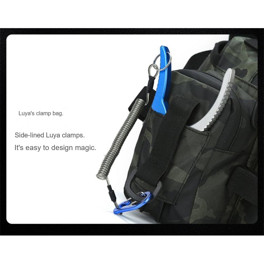 Crossbody Bag Unisex Nylon Multi Pocket Lightweight for Outdoor Fishing