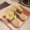 Wedges Flip Flops Women's Summer Fashion Flower Thick Soled Vacation Beach Shoes Round Toe Casual Slippers Size 35-40 Pantuflas
