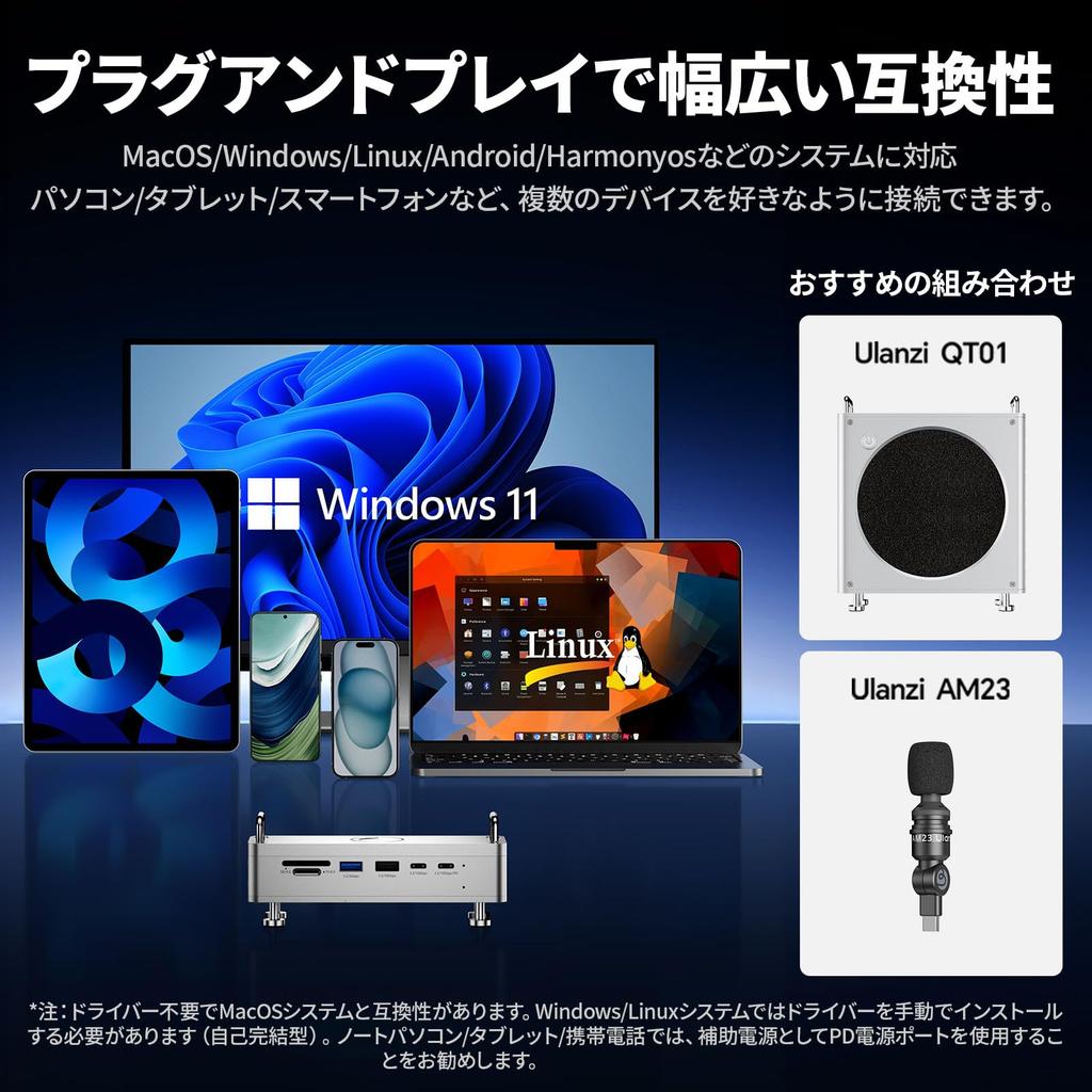 Ulanzi QT03 Mac mini Pro Exklusiver Hub Ständer Dockingstation USB4 40Gbps Hochgeschwindigkeitsübertragung NVMe Kompatibel 8TB HDMI 4K60HZ SSD Gehäuse PD Port USB