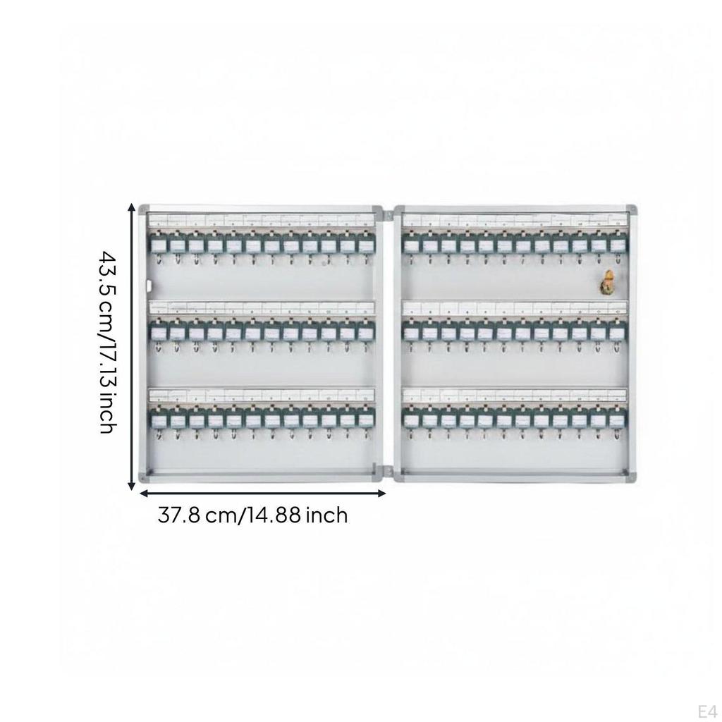 120 Key Holder Cabinet Lockable SurfaceMounted Powder Coated Security Storage for Hotel,