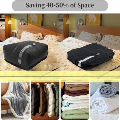 Vacuum Compression Bags with Vacuum Seal Waterproof Compression Bags Bags Reusable Pump Travel for Clothing Suitcases Backpacks Home