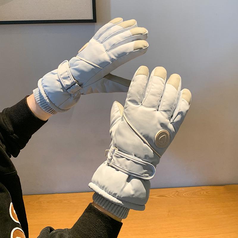 Women's Winter Ski Gloves: Velvet-Lined, Windproof, Warm, Touchscreen Compatible, Non-Slip Outdoor Cycling.