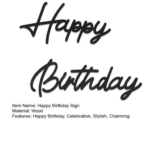 Happy Birthday Wooden Sign Reusable Happy Birthday Letters Sign for Balloon Arch Backdrop Wall Decoration Photo Prop