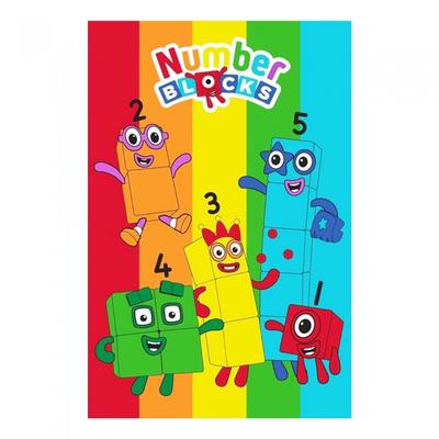 Numberblocks Fleece Regenbogen Decke