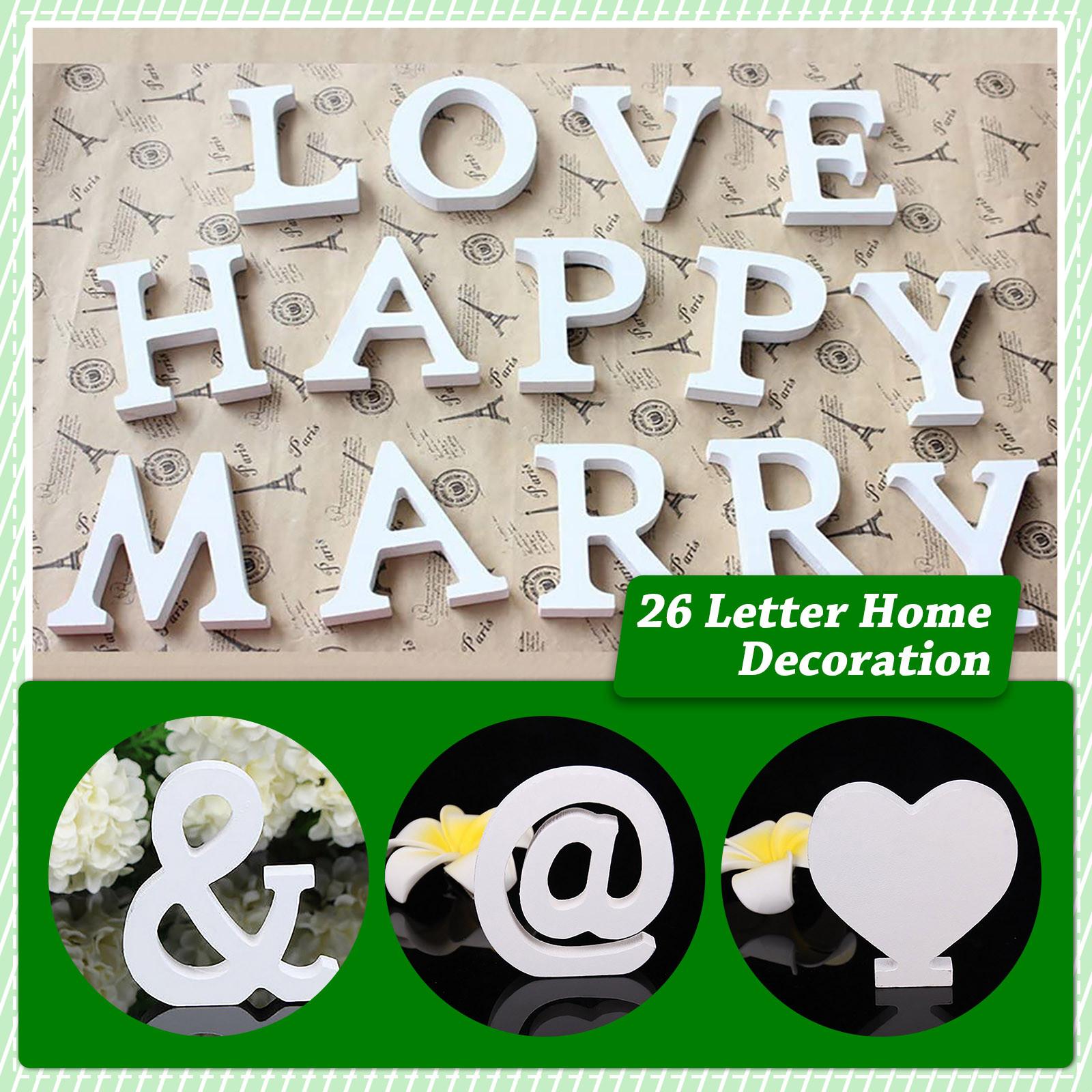 

1PC White Wooden Symbols Wedding Anniversary Party Home Decoration