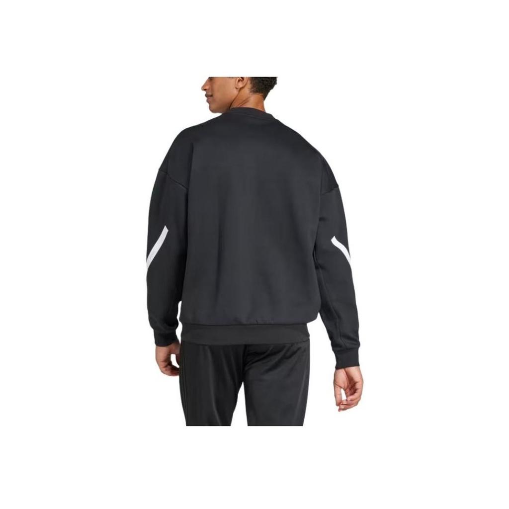 adidas Z.N.E. Serie Pullover Sweatshirt, Heren Lange Mouwen Sportkleding, Comfortabel Mode Dagelijks Topje, Klassiek Zwart Wit Kleurcombinatie Ontwerp JD5982