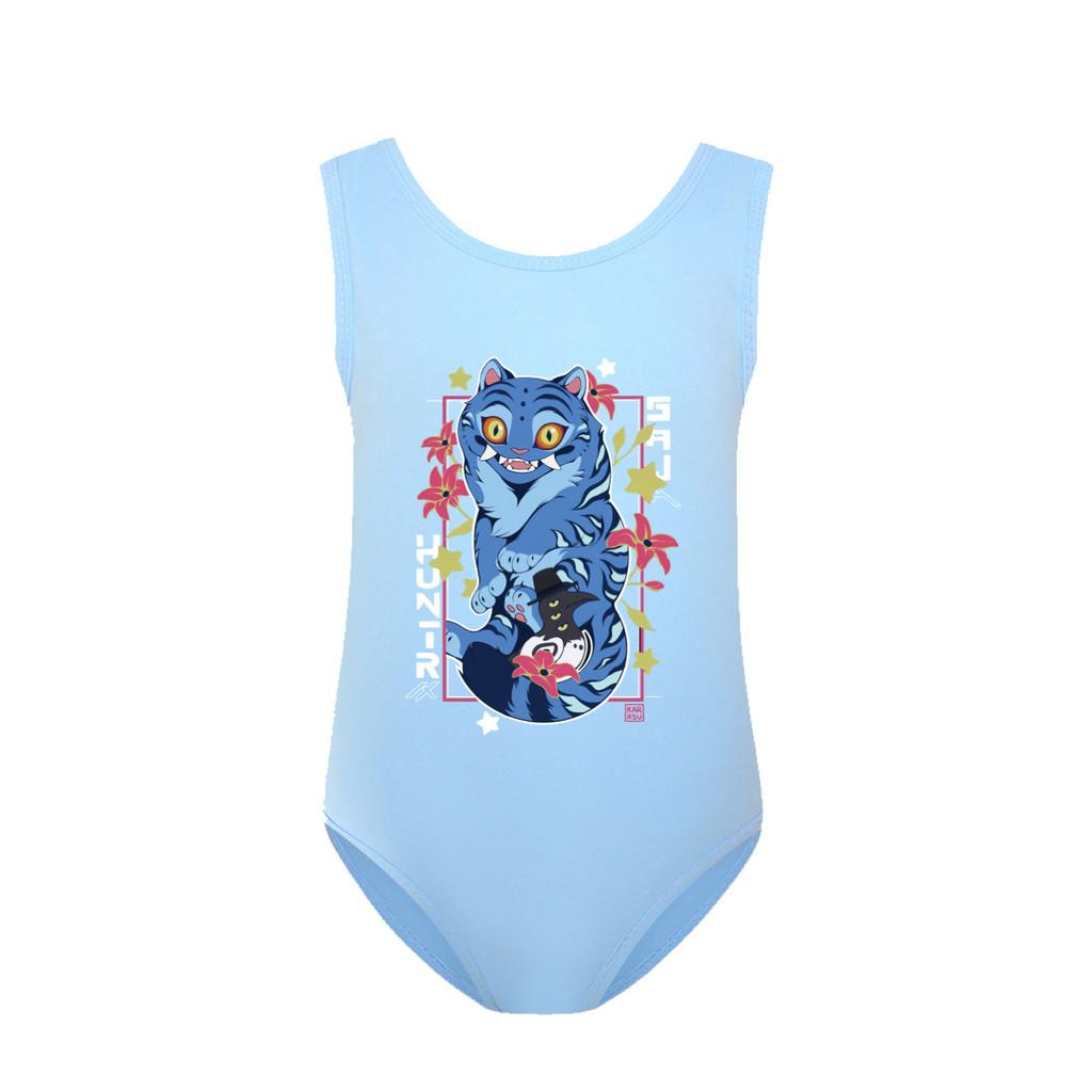 

4860 Kids Girls Derpy Rumi Mira Zoey Print Swimsuit Swimming One-piece Bodysuit Swimwear 130cm