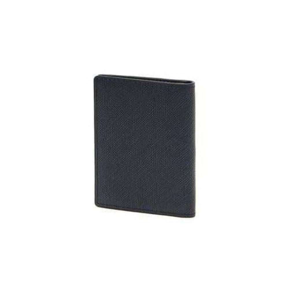 Daks Black Leather Dd Logo Mini Card Wallet Dbho4f322bk