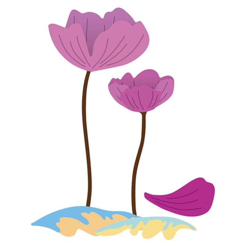 Kohlenstoffstahl DIY Zwei Lotusblumen Schneidformen Prägeschablonen Vorlage für Dekorpapier Karte Fotoalbum