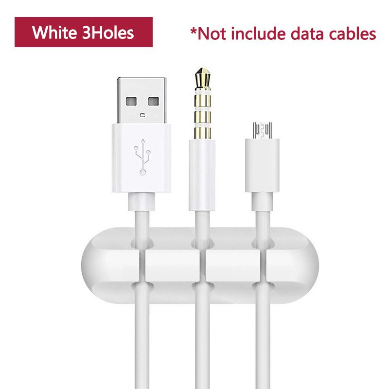 WV Silicone USB Cable Organizer Cable Winder Desktop Tidy Management Clips Cable Holder for Mouse Headphone Wire Organizer