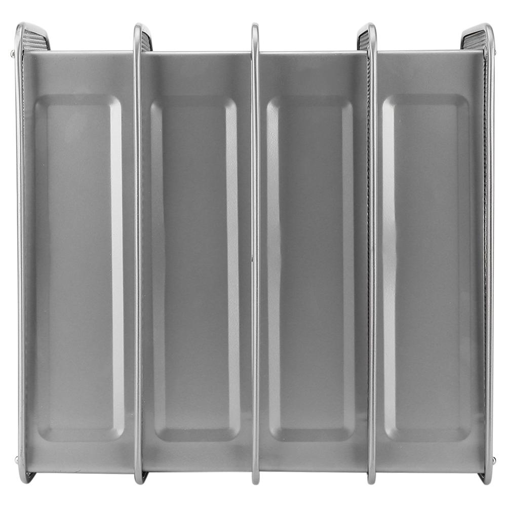 Modern   4-Compartment Desktop Display Rack Magazine File Document Metal  (Black)