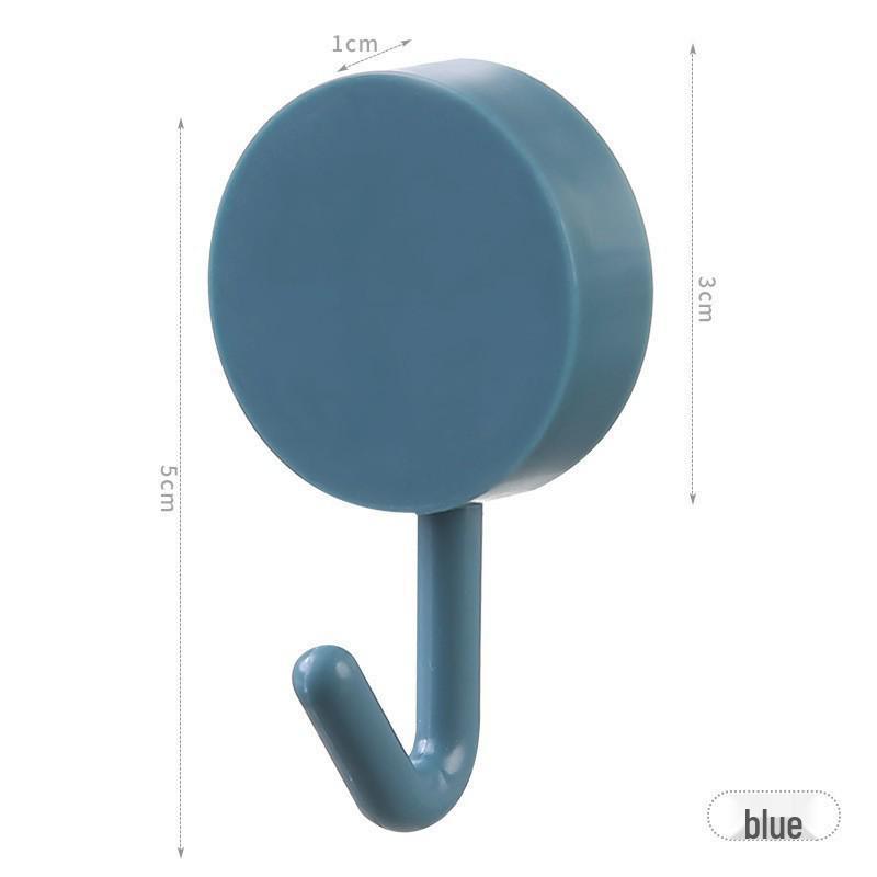 Macaron Traceless Adhesive Hook - Colorful No-Nail Plastic Hook for Kitchen & Bathroom