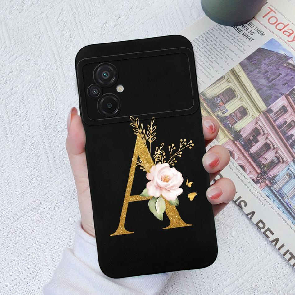 

Simple Cases For Xiaomi Poco M5 M5S Elegant 26 Letter Liquid Silicone Durable Phone Protective Cover For Poco M 5 S Coque Capa Poco M5S