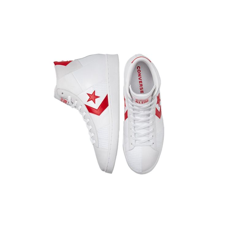 Converse Pro Leather High Summer Drip - White University Red Unisex Sneakers 170900C