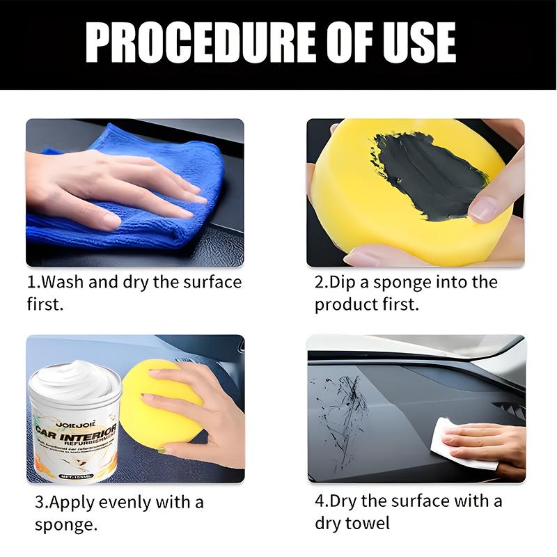 Car Interior Polishing Wax, Scratch Repair Paste, Tire Renewal Cream, Plastic Parts Restoration, Whitening, Cracking Prevention