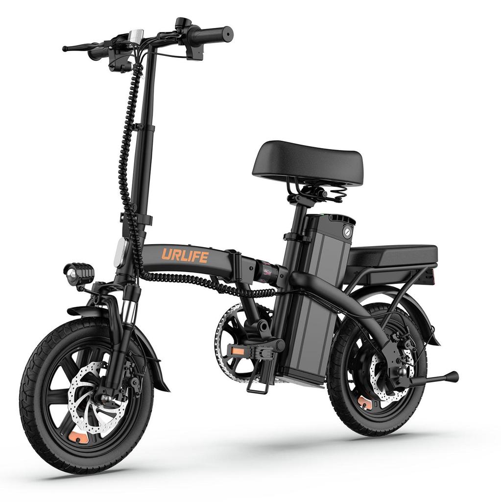 URLIFE F1L Adult Outdoor Folding E-Bike 48V7.5AH Battery 350W Motor City Electric Mountain Bicycle 14 Inch Off-Road Electric Bicycle